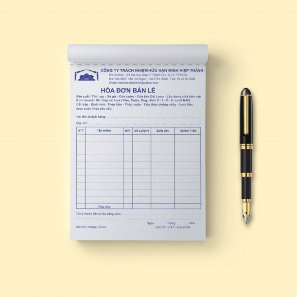 In hóa đơn - Công Ty TNHH In Ấn Kỹ Thuật Mới Tân Hoa Mai